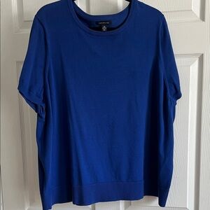 Lands' End Royal Blue Crew Neck Sweater-2X
